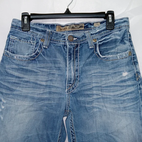 Vintage Buckle BKE Jeans Mens 32 X 32 Tyler Boot Cut Distressed Medium Wash Y2K - Picture 5 of 15